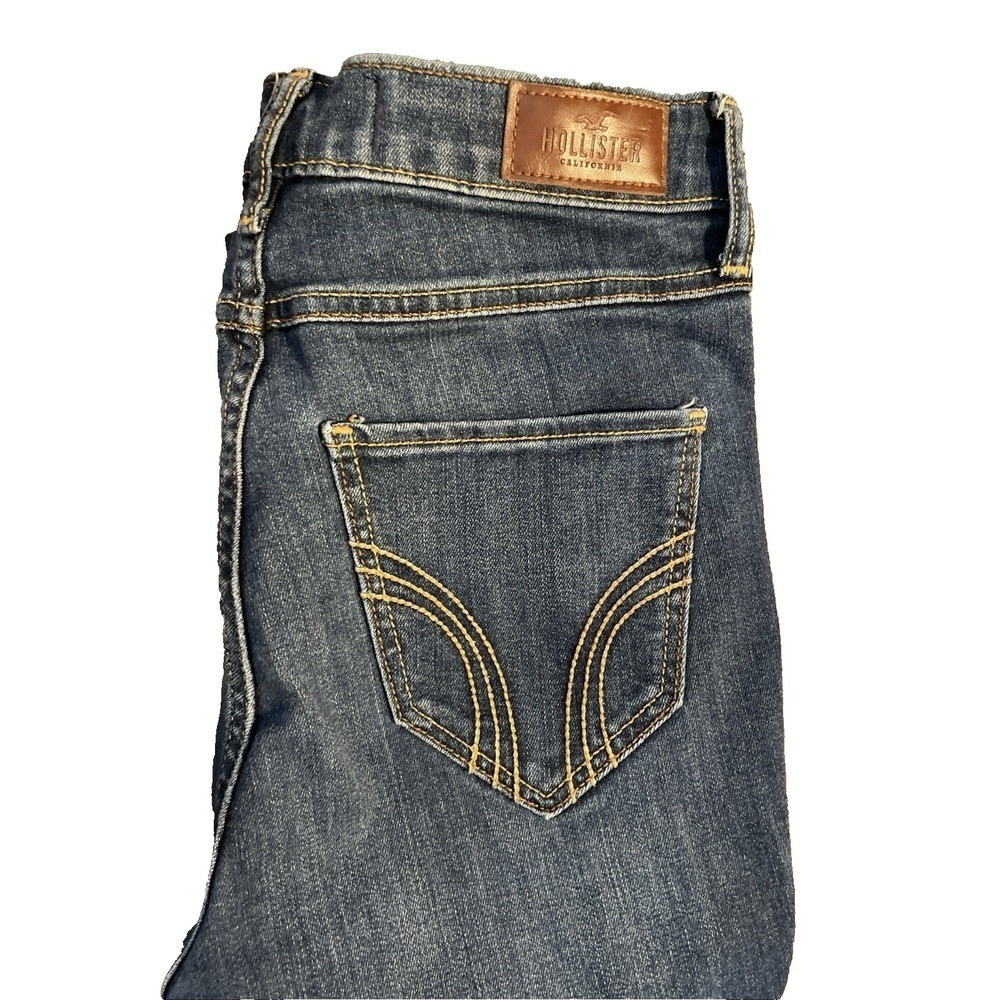 Hollister Jeans Women's 1R 25x30 High Rise Super Skinny Blue Ripped